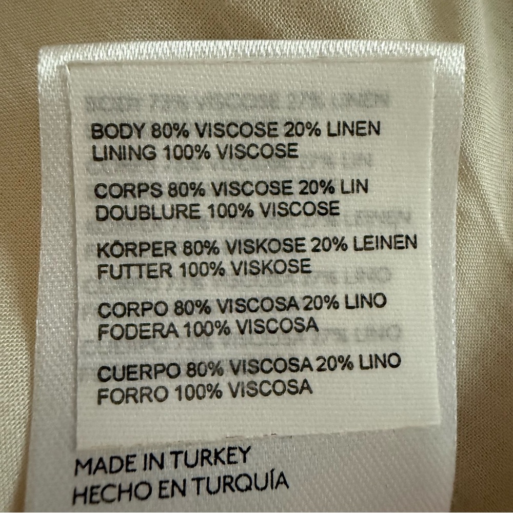 Anthropologie V-Neck Knot Front Midi Dress ⚜️Ivory⚜️ Size 12 - Picture 14 of 16